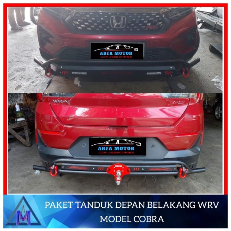 Jual Paket Tanduk Depan Belakang WRV Cobra Besi Sevencode Bumper Depan