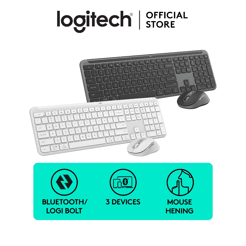 Jual Logitech Mk Combo Keyboard Dan Mouse Wireless Signature Slim