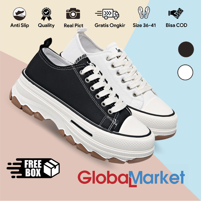 Jual Globalmarket Free Kotak Box Jimin Low Sepatu Sneakers Konvers