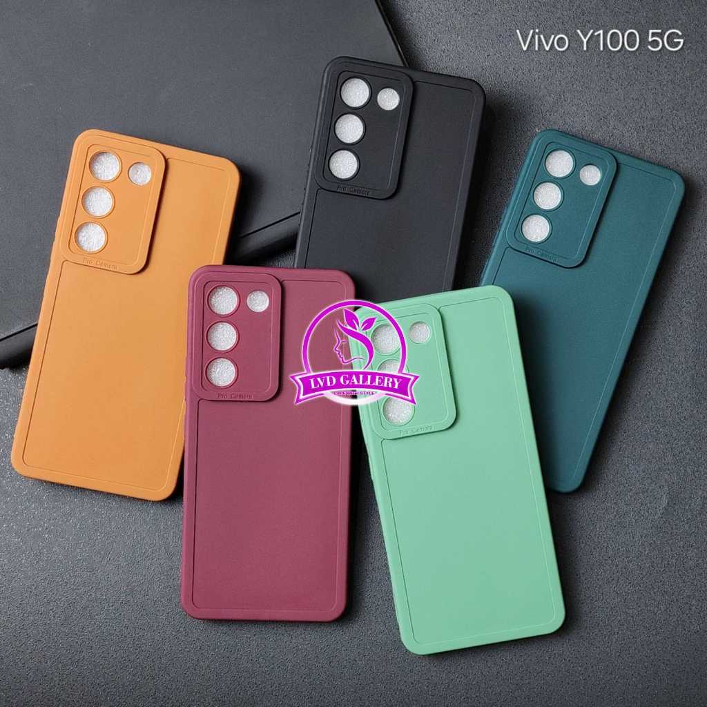 Jual Soft Case Vivo Y100 5G Case Liquid Warna Silicone Pro Camera