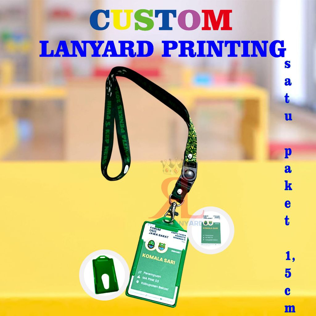 Jual PROMO SEPAKET TALI LANYARD 1 5 CM ID CARD CASING SATU SET