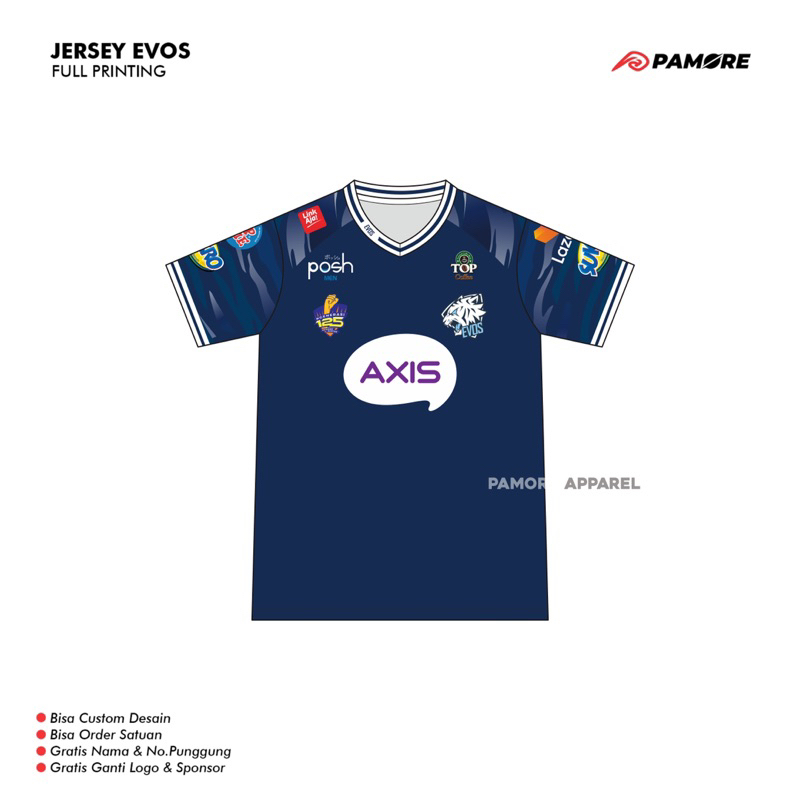 Jual Jersey Evos Esport Terbaru Biru Shopee Indonesia