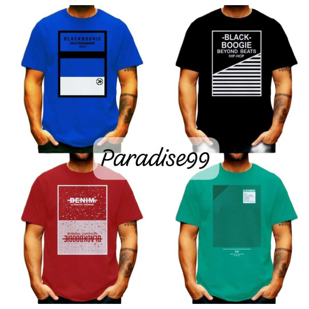 Jual PAKET 4PCS 100RIBU KAOS DISTRO BAHAN SEMI KATUN KAOS DISTRO T