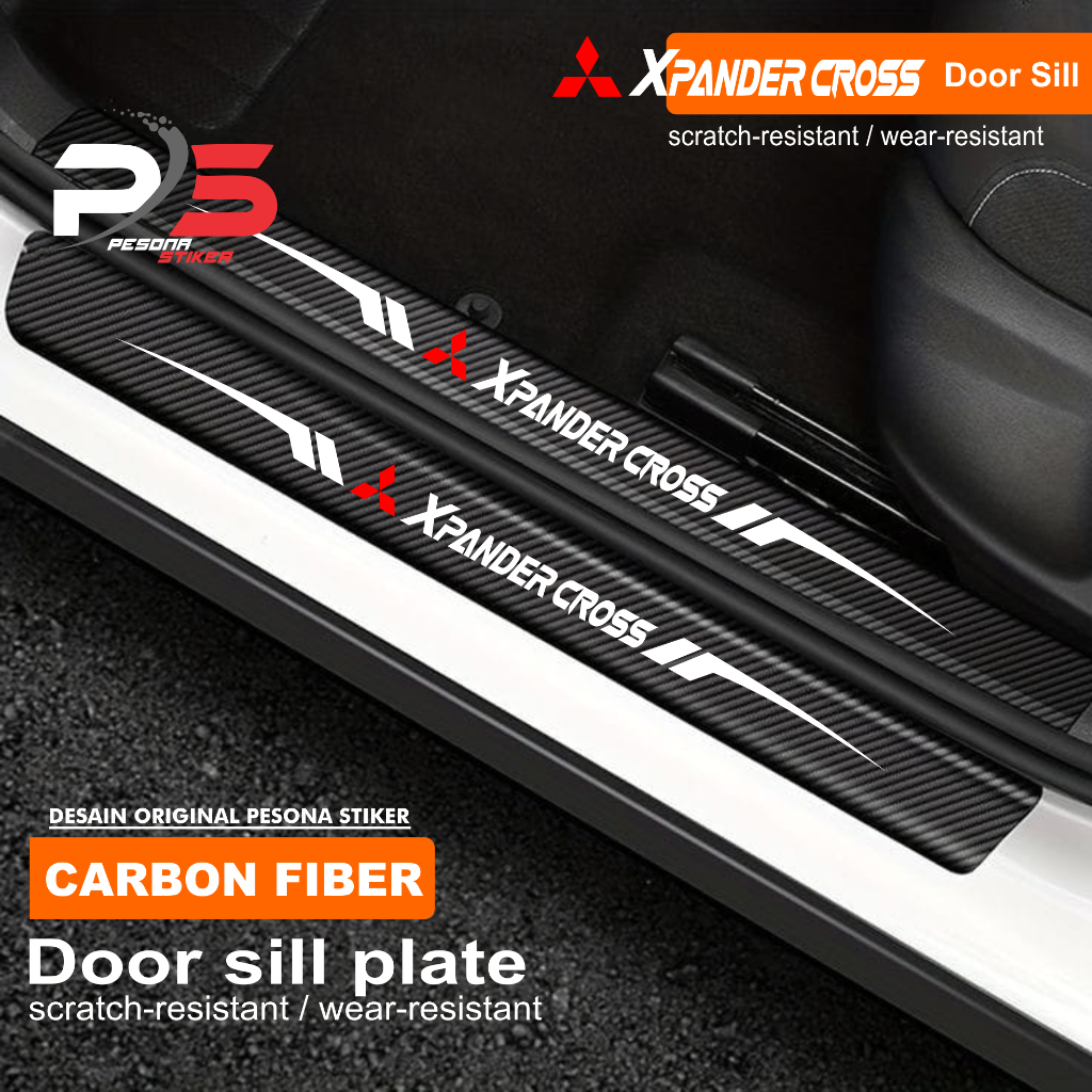 Jual 9pcs Stiker Carbon Mobil Mitsubishi Xpander Cross Stiker Karbon 3D