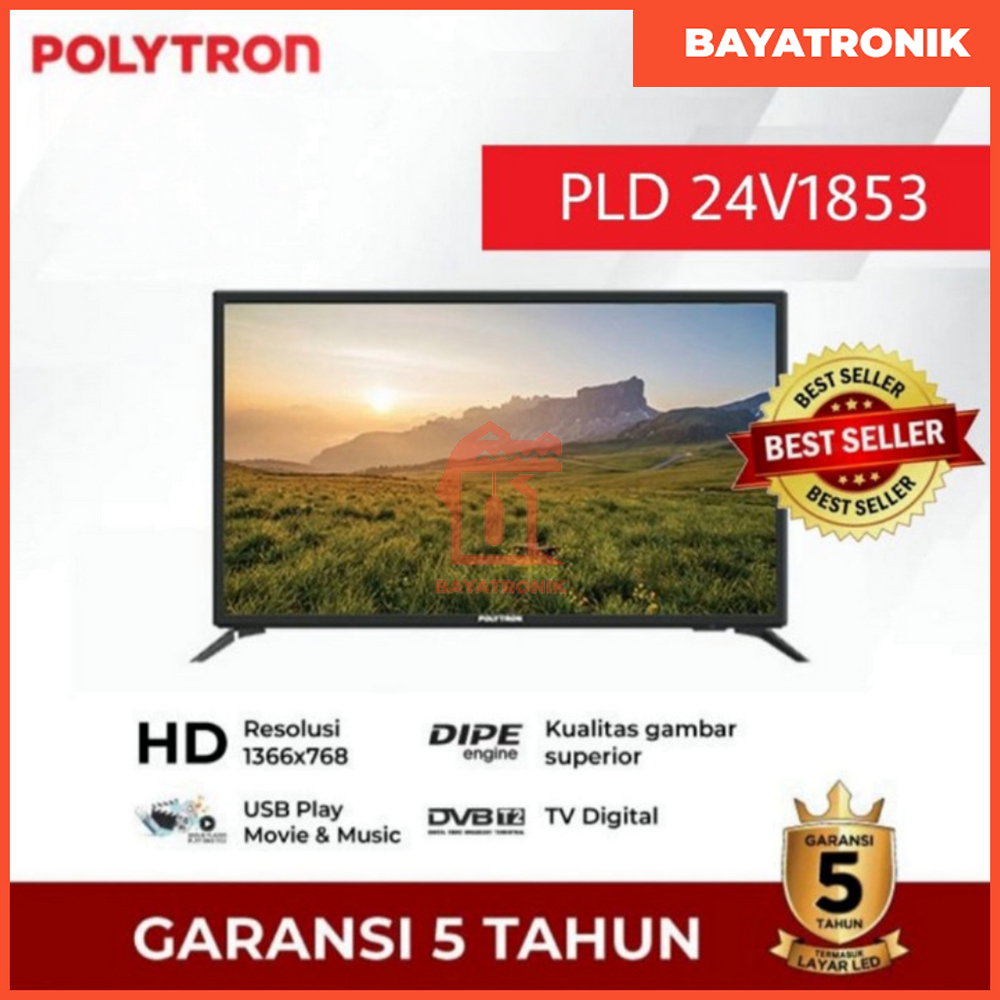 Jual POLYTRON PLD 24V1853 LED TV Digital 24 Inch BT133 Shopee Indonesia