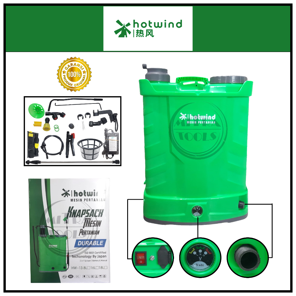 Jual HOTWIND Sprayer Elektrik Manual 2in1 18 Liter Knapsach Mesin