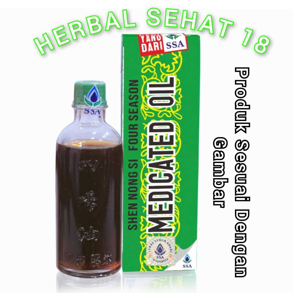 Jual Medicated Oil 6 ML Four Season Shen Nong Si Se Ci Yu Minyak