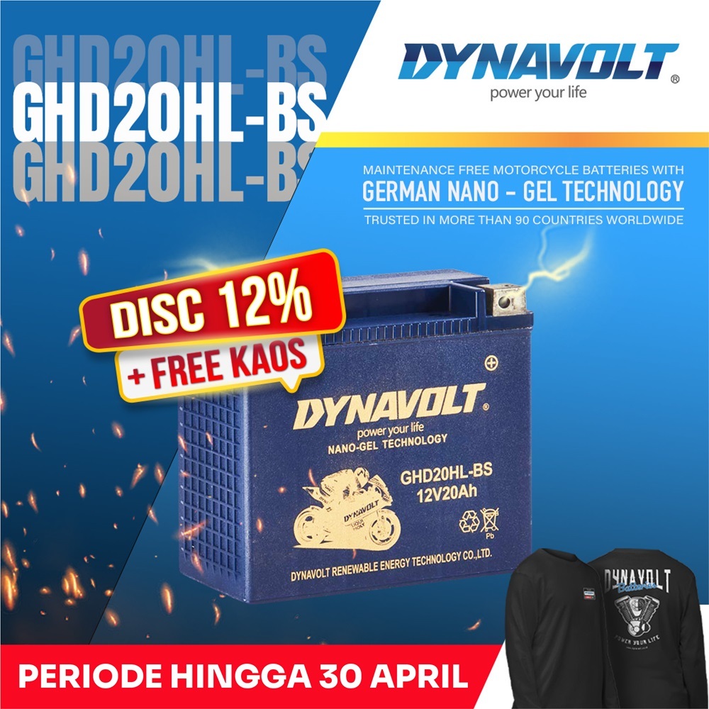 Jual Dynavolt Aki Motor Nano Gel Ghd Hl Bs Ah Harley Softail