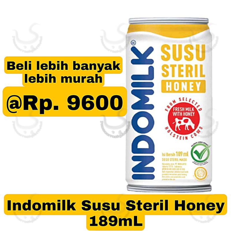 Jual Indomilk Susu Steril Honey Kaleng 189mL Shopee Indonesia