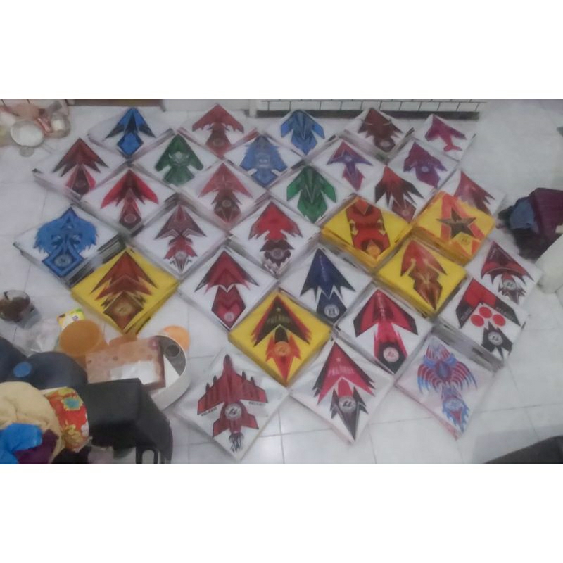 Jual Layangan Sukhoi Lilitan Apus Kertas Minyak Sablon Warna Harga