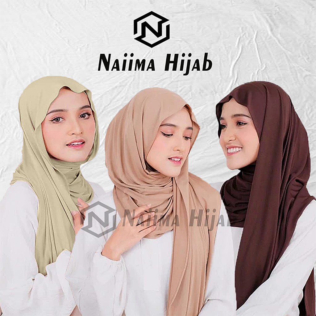 Jual Naiima Hijab PASHMINA KAOS RAYON PREMIUM UKURAN 180X75 NEW STYLE