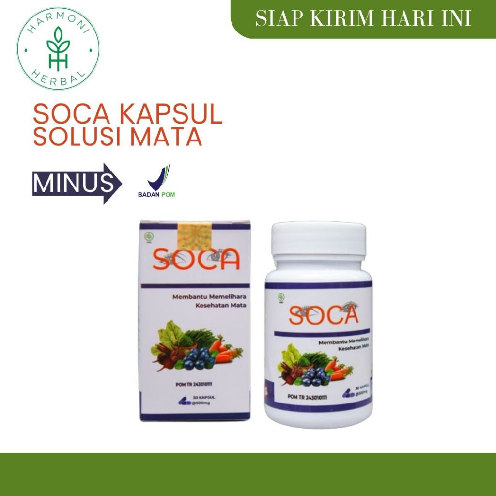 Jual Soca Kapsul Herbal Vitamin Mata Mengobati Masalah Mata Pterygium