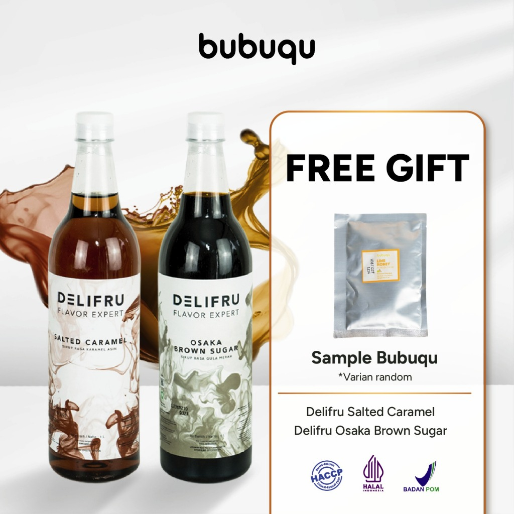 Jual Delifru Paket Bundling Syrup L Sirup Salted Caramel Osaka Brown