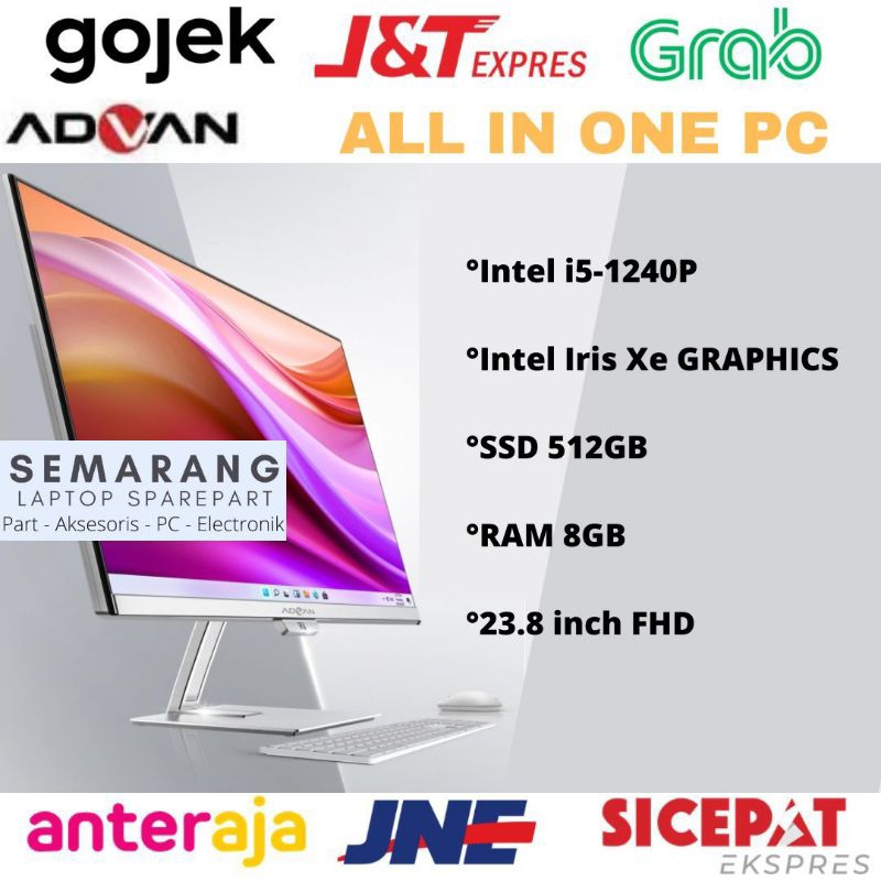 Jual AIO PC All In One ADVAN OnePC I5 1240P RAM 8GB SSD 512GB 23 8inch