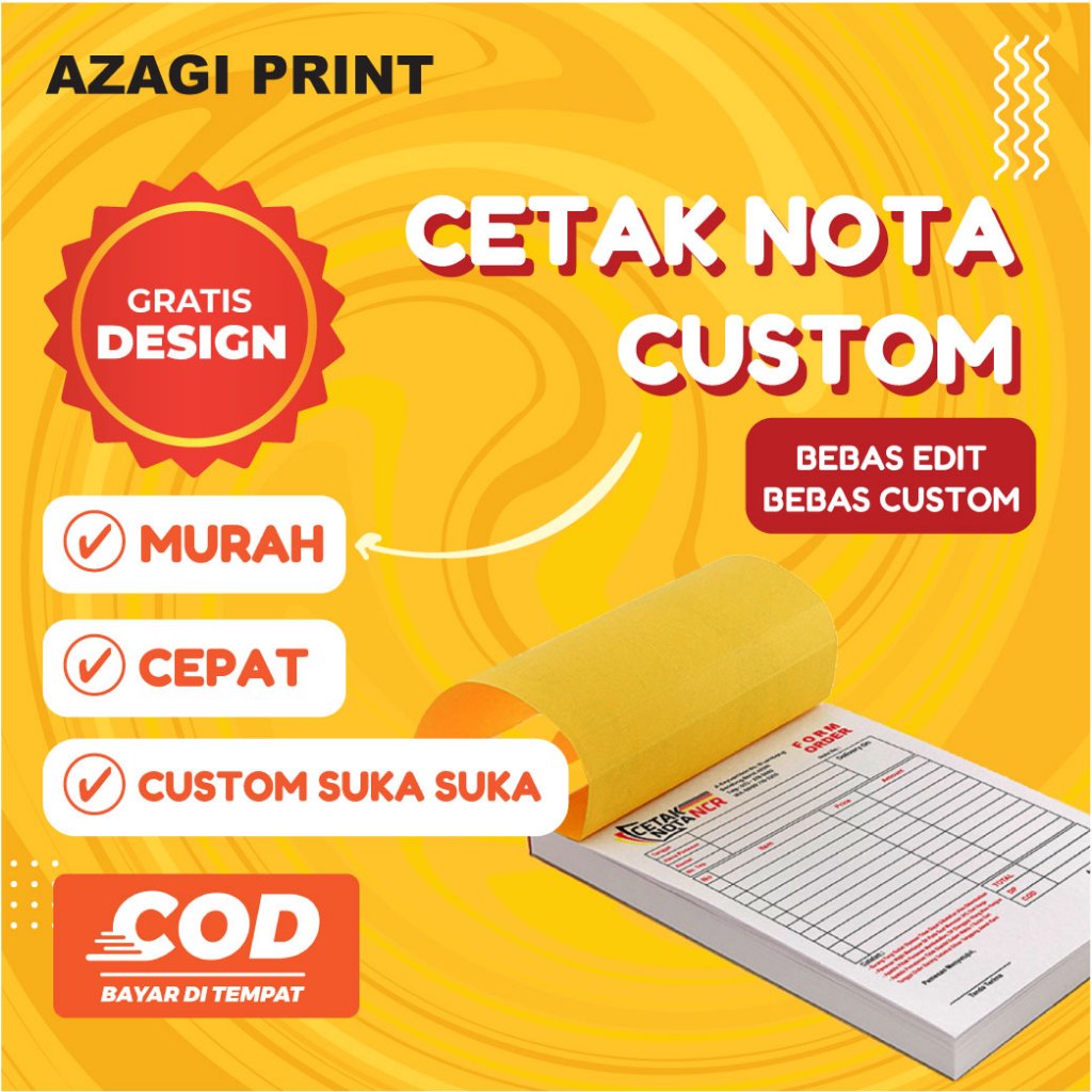 Jual Cetak Nota Bon Faktur Kwitansi Usaha Toko Laundry Custom Termurah