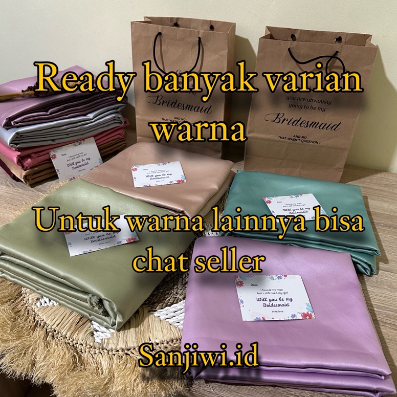 Jual COD FREE PAPER BAG DAN CARD Paket Seragaman Bridesmaid Baju Nikah