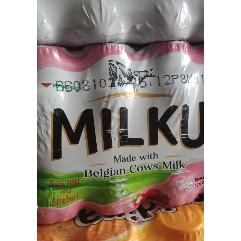 Jual Milku Susu Uht Rasa Stroberi Pack Isi Botol Shopee Indonesia