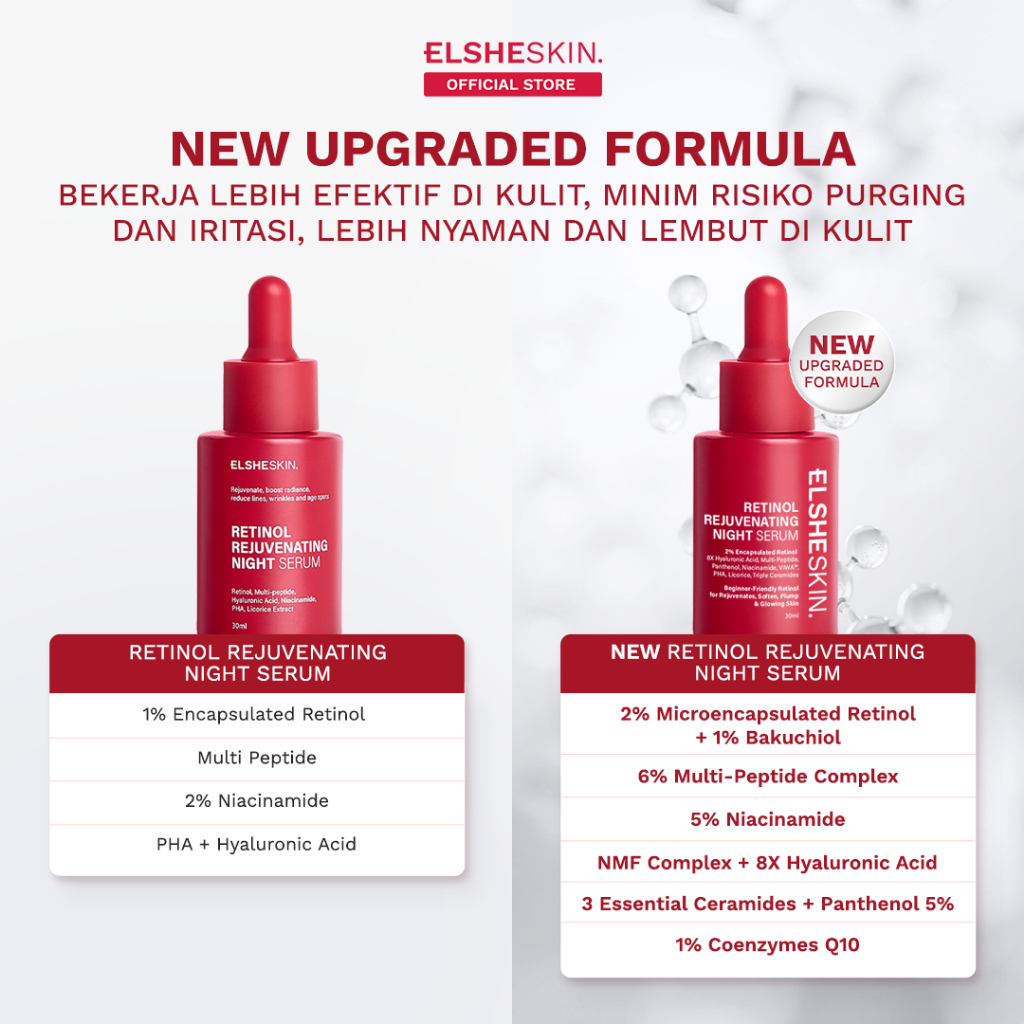 Jual New Formula Retinol Rejuvenating Night Serum Elsheskin Ml