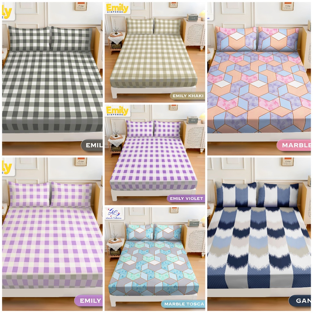 Jual SPREI AESTHETIC MOTIF KOTAK SPREI KOTAK KOTAK FREE SARBAN SARGUL