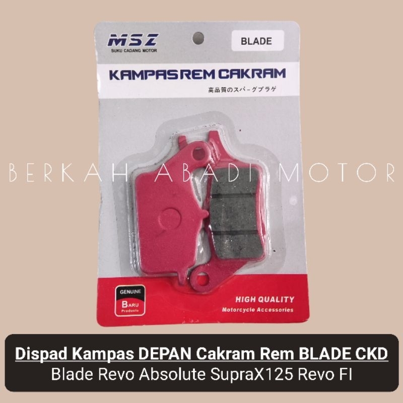 Jual Dispad Kampas Rem Depan Murah Blade Absolut Revo Suprax Fi