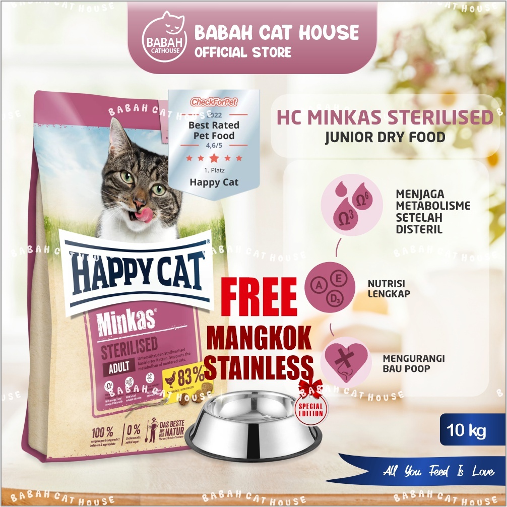 Jual Happy Cat Minkas Sterilised Kg Food Happycat Makanan Kucing