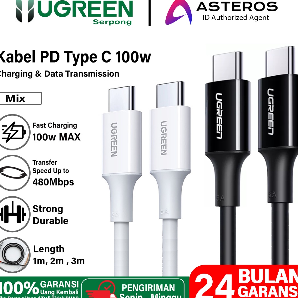 Jual Terkini KpM UGREEN Kabel Data USB Type C To Type C PD FAST