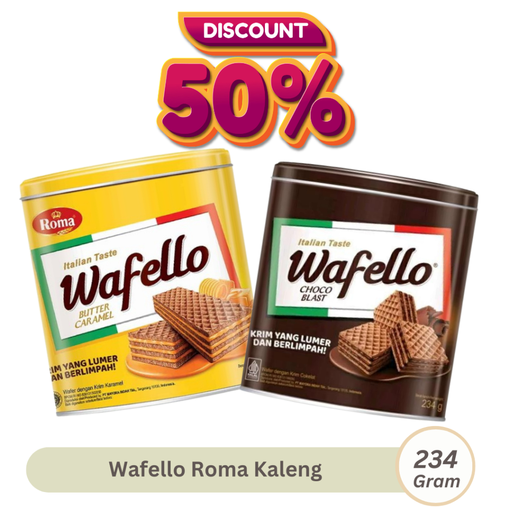 Jual Roma Wafello KALENG 234gr Chocho Blast Butter Caramel Shopee