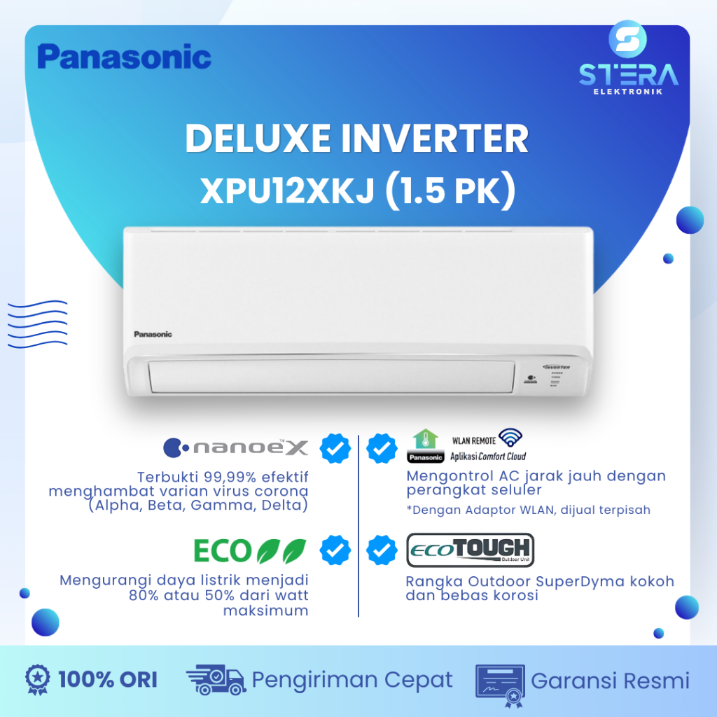 Jual Panasonic CS CU XPU12XKJ AC Inverter Nanoe X 1 5 PK Unit Only