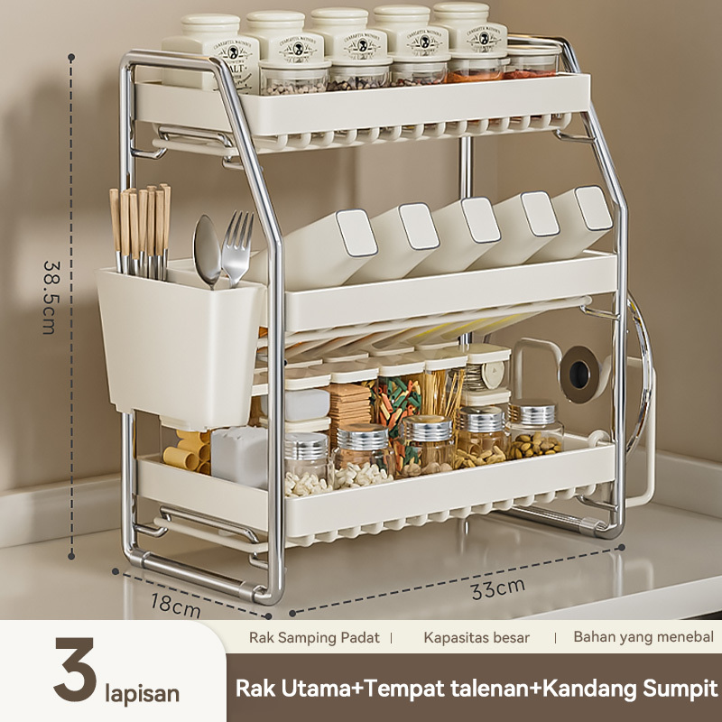 Jual Rak Dapur Rak Garam Rak Bumbu Toples Bumbu Kotak Penyimpanan Bumbu