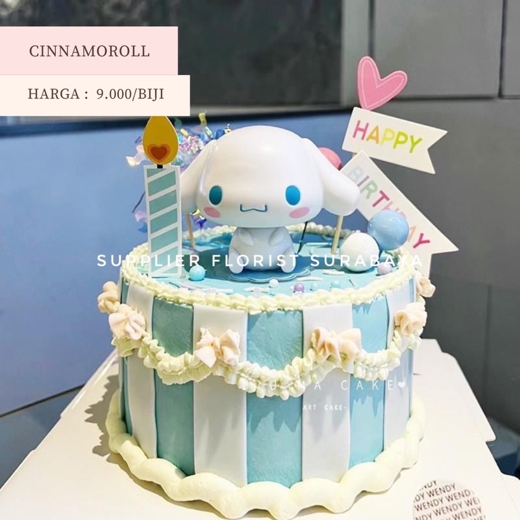 Jual Miniatur Kue Tart Cinnamoroll Hiasan Kue Ulang Tahun Cinamonroll