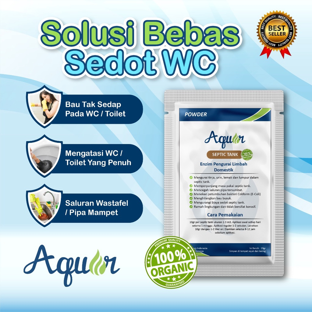 Jual Bakteri Pengurai Tinja Kuras WC Septictank Obat WC Penuh 10gr