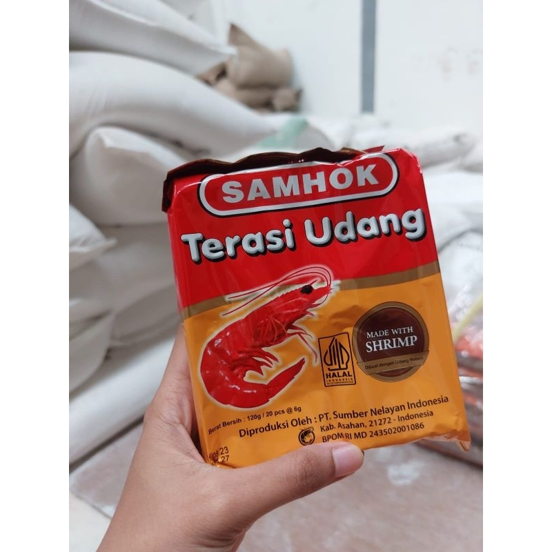 Jual Terasi Udang SAMHOK Medan Sachet 120gr 1pak Shopee Indonesia