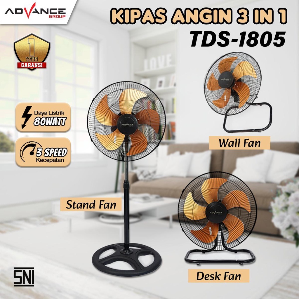 Jual Kipas Angin Advance TDS18 3in1 TDS 1805 TDS1805 18inch Multifungsi