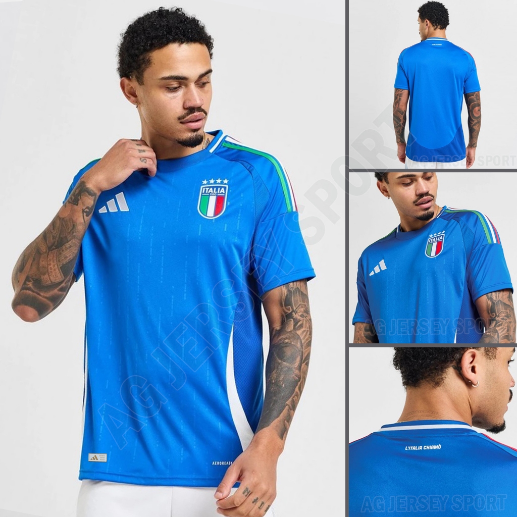 Jual JERSEY TIMNAS NEGARA ITALY NEW HOME BIRU EURO 2024 GRADE ORI BAJU