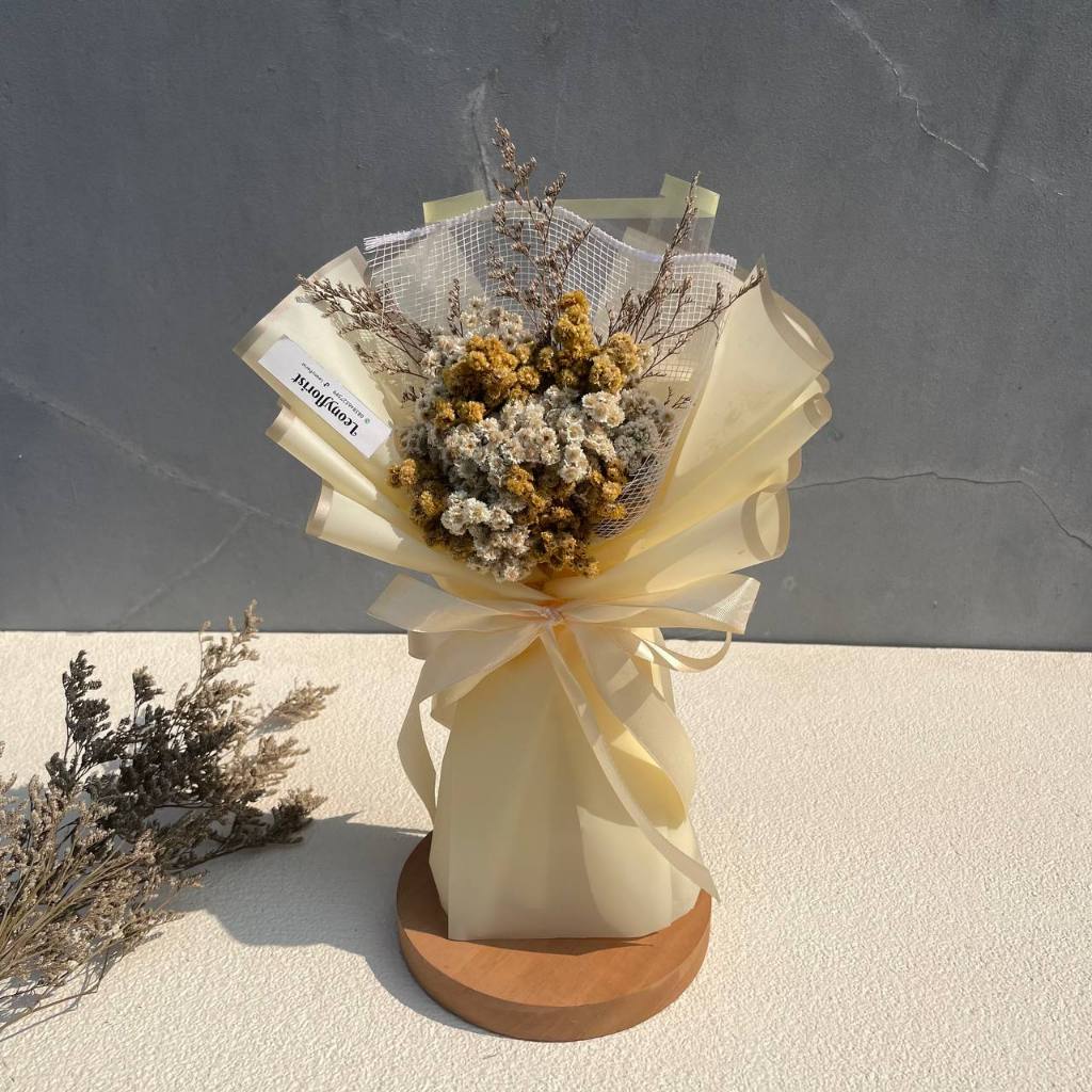 Jual Buket Bunga Kering Buket Edelweis Buket Dried Flower Shopee