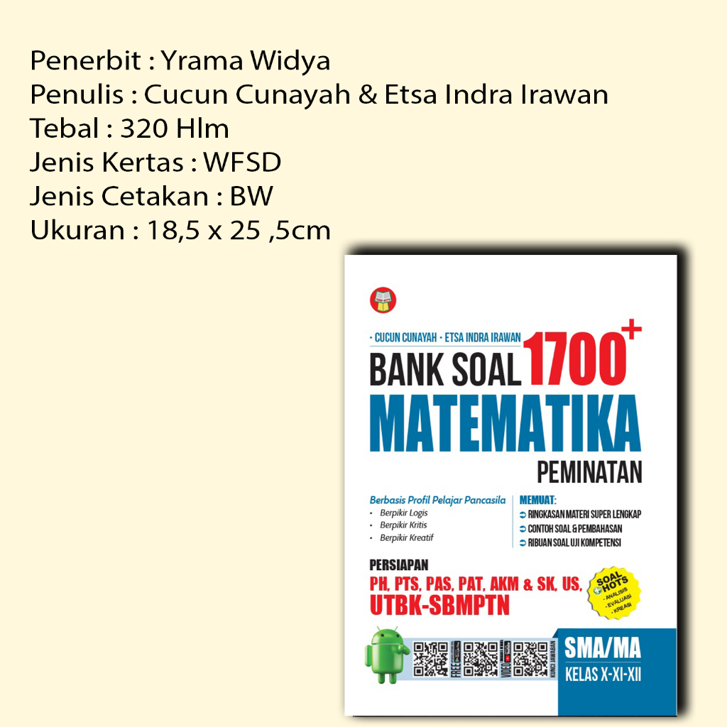 Jual Buku 1700 Plus Bank Soal SMA Matematika Bahasa Indonesia