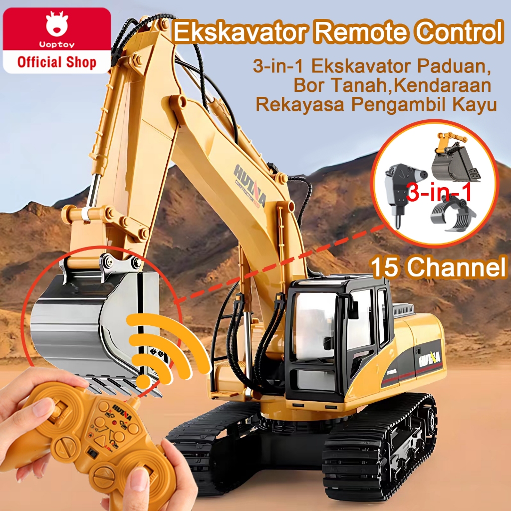 Jual Uoptoy Eskavator Remote Control Besar 15 Channel 2 4Ghz Mobil