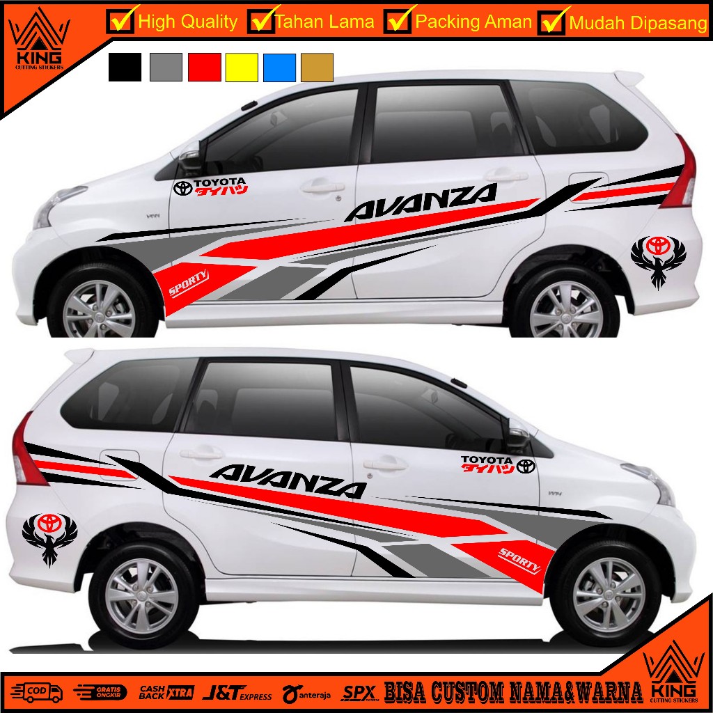 Jual Stiker Cutting Mobil Toyota Avanza Xenia Innova Sigra Terbaru List