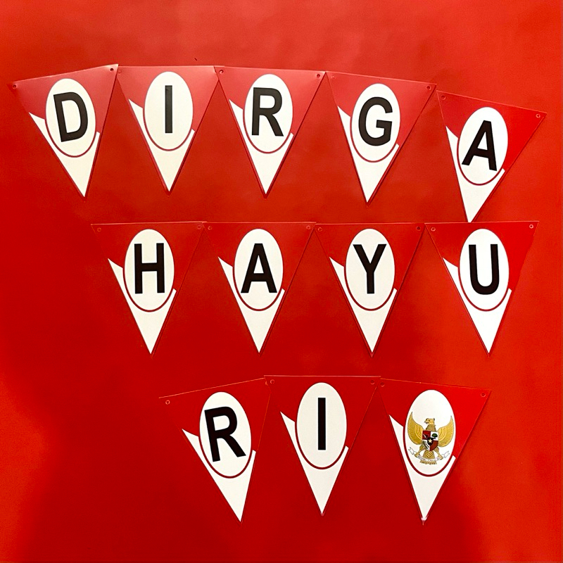 Jual Banner Agustus Banner Merah Putih Segitiga Dirgahayu Ri Hut Ri