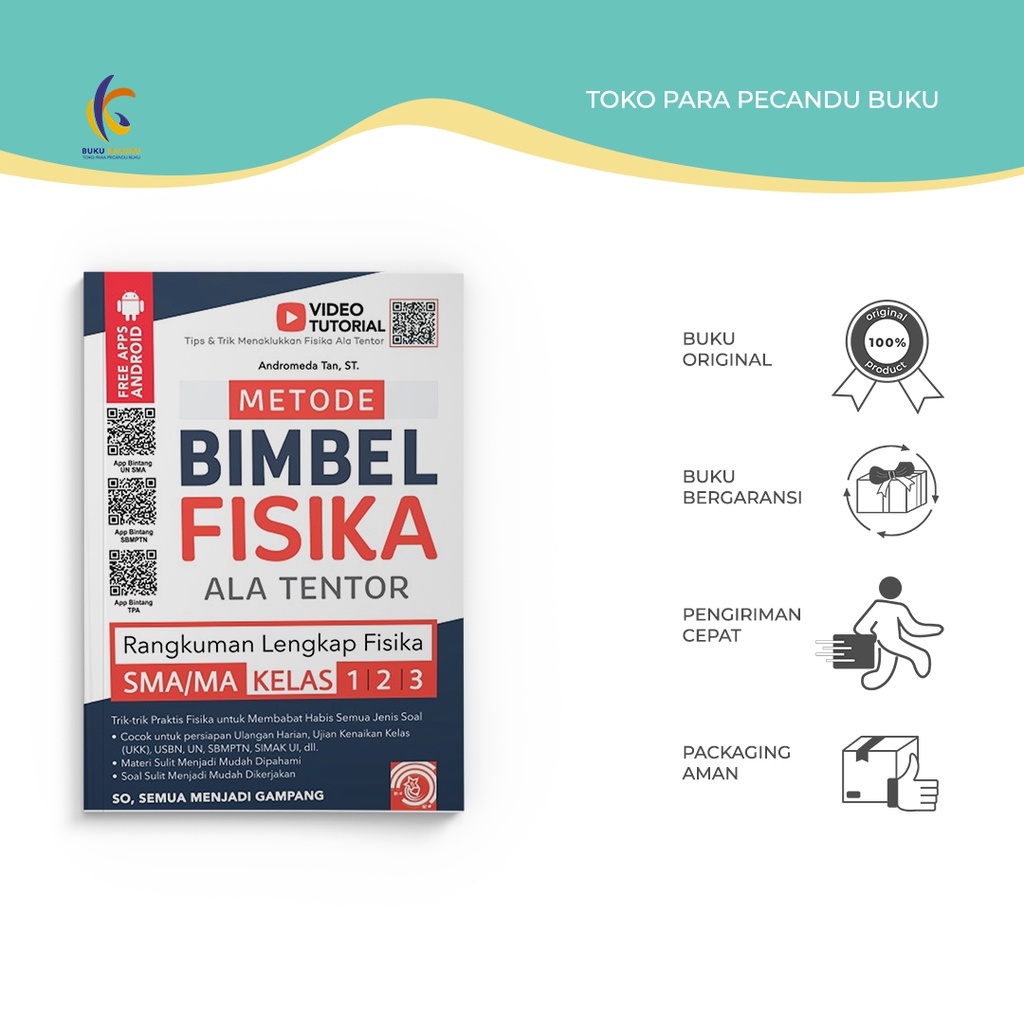 Jual Buku Pelajaran Metode Bimbel Fisika Ala Tentor SMA MA Kelas 1 2