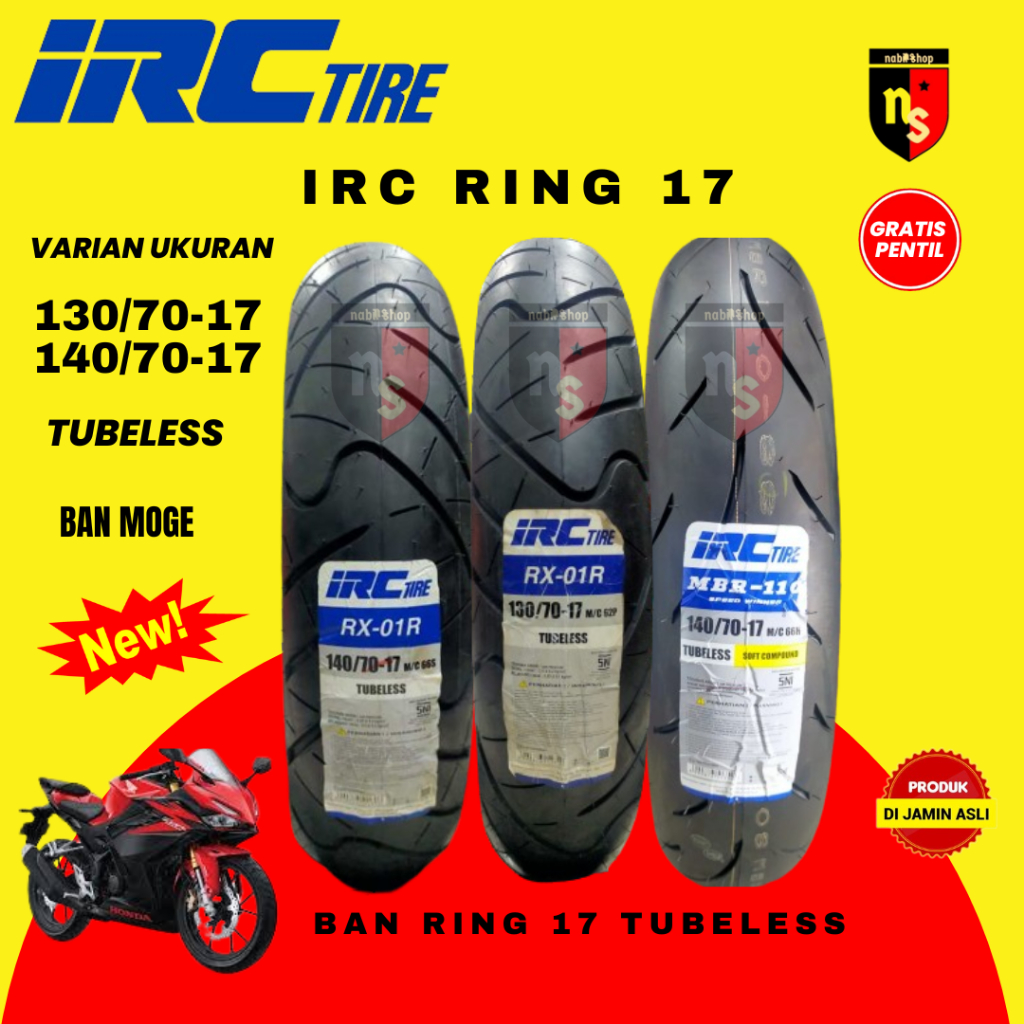 Jual Ban Irc Rx R Ring Tubeless Free Pentil Shopee Indonesia