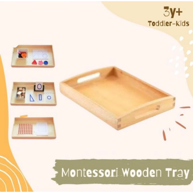 Jual LILOMILO Wooden Tray Montessori Nampan Kayu Montessori Tray And