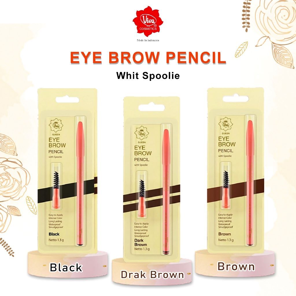 Jual Viva Queen Eye Brow Pencil White Spoolie Pensil Alis Viva