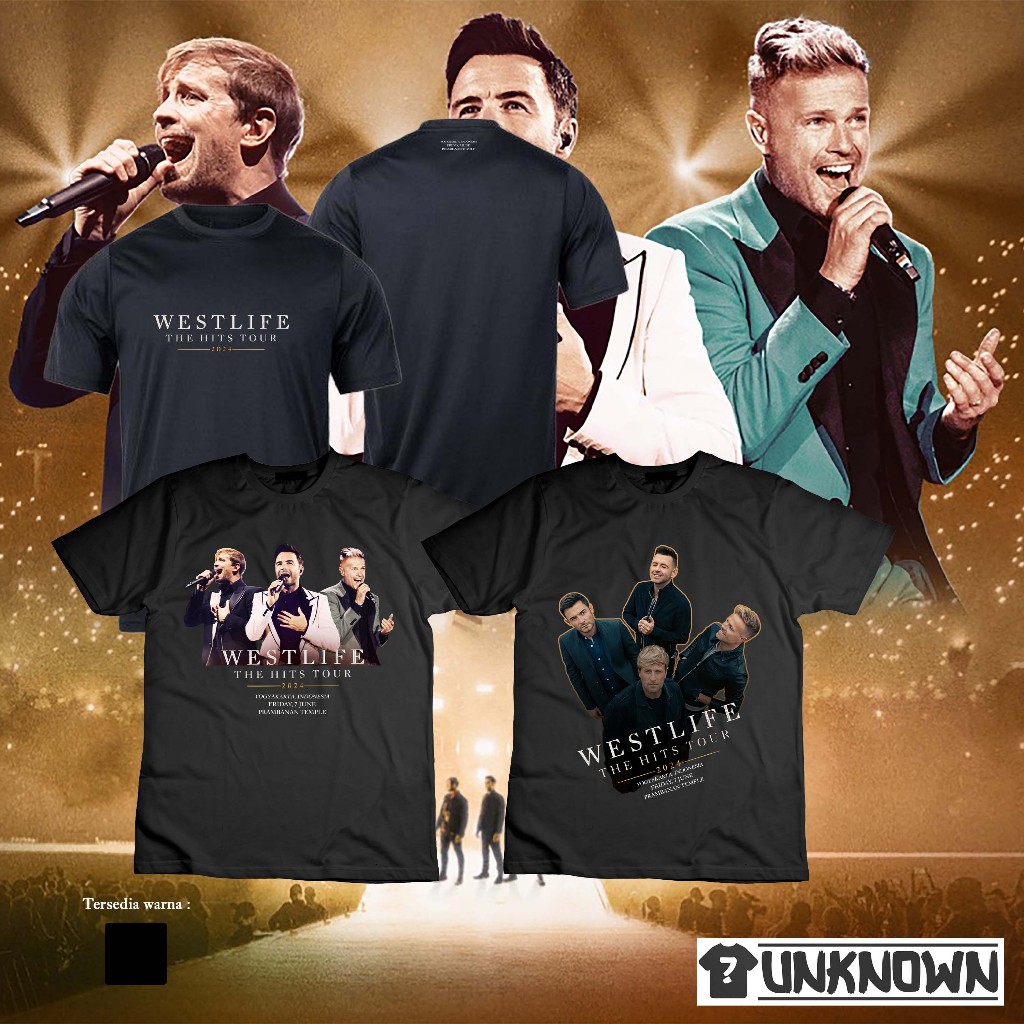 Jual UNKNOWN Kaos T Shirt Shirt Westlife The Hits Tour 2024 Yogyakarta