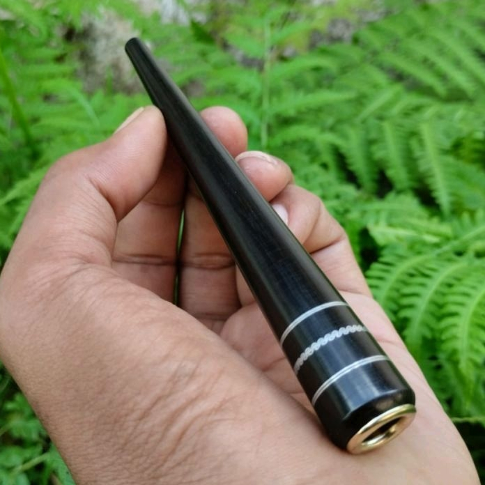 Jual Once Pipa Rokok Kayu Galih Kelor Hitam Polos 25cm Kombinasi