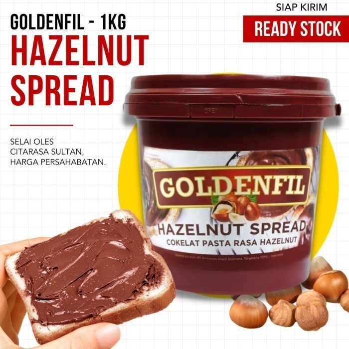 Jual Goldenfil Hazelnut Spread Crunchy 1kg Shopee Indonesia