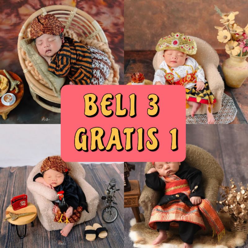 Jual Edit Foto Bayi Newborn Ala Studio Tema Adat Cowok Cewek Shopee