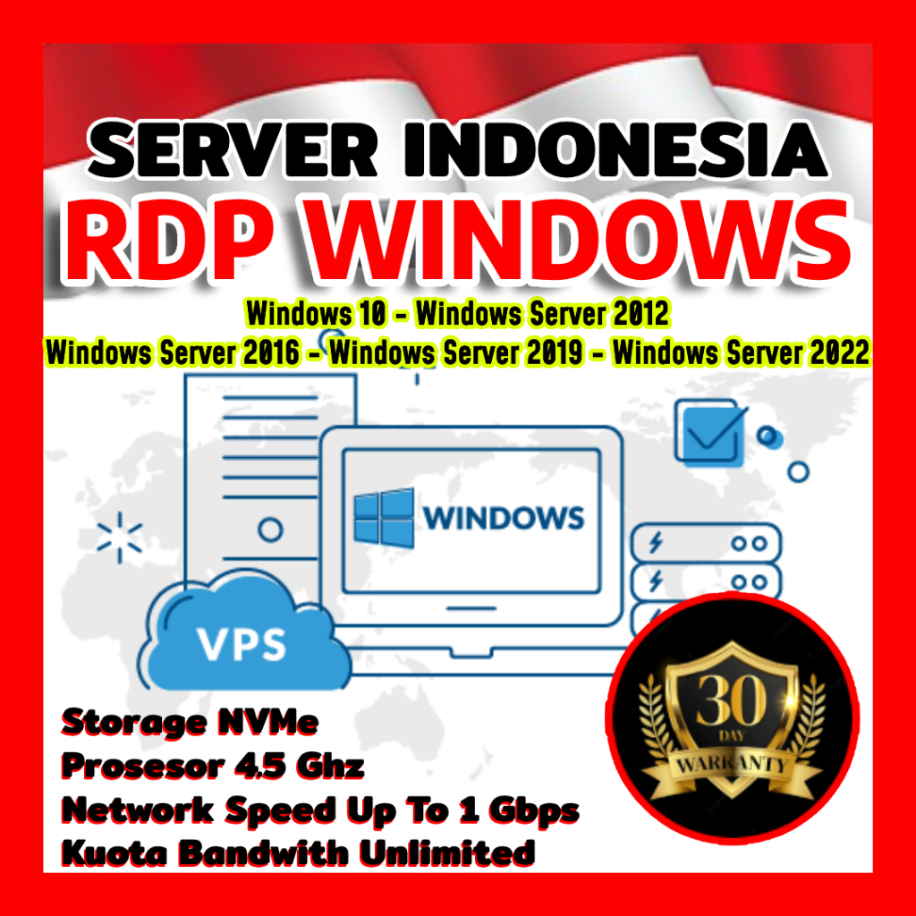 Jual RDP Windows SERVER INDONESIA Bisa DI PERPANJANG Murah Bergaransi