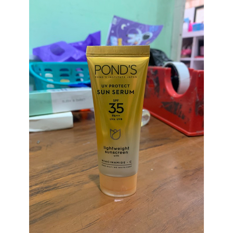 Jual Ponds Uv Protect Sun Serum Spf Lightweight Sunscreen Ml