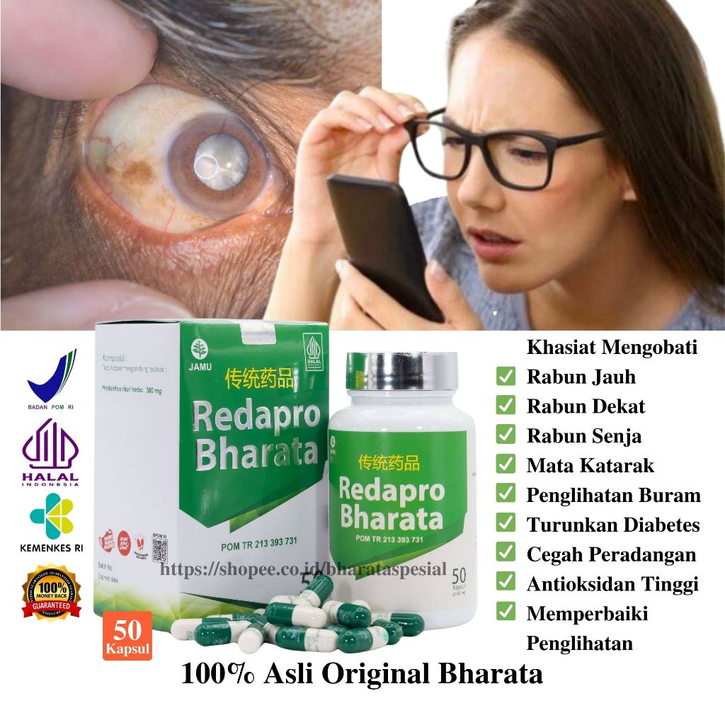 Jual Obat Buram Penglihatan Rabun Katarak Ampuh Redapro Bharata